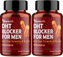 DHT Blocker para Hombres Silencioso Suplemento de Crecimiento del Pelo con Saw Palmetto & Biotin - Vitaminas de Crecimiento del Pelo - Crecimiento del Pelo - Natural Hair Pérdida Suplementos Líquidos - Propietarios Herbal Blends (180 cápsulas)