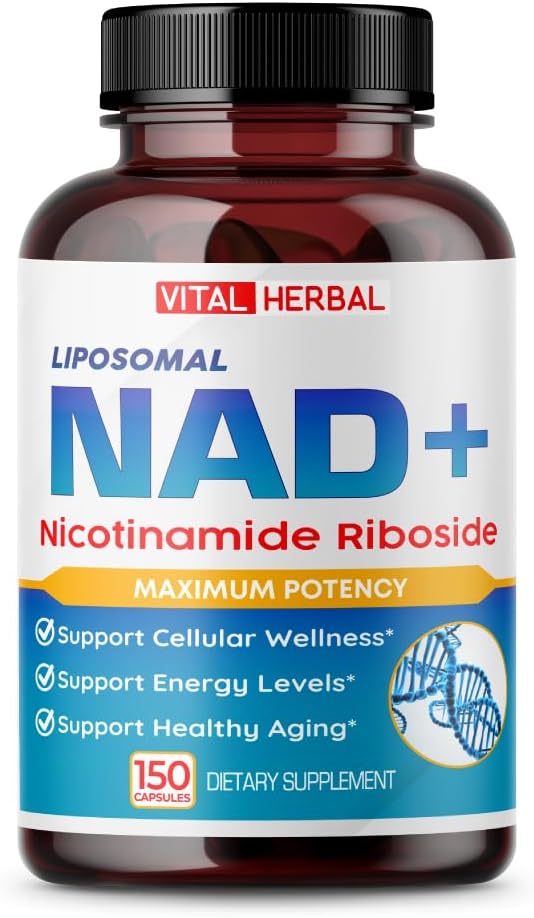 Liposomal Nicotinamide Complejo Riboside – NR con Resveratrol, Quercetin & Más – 150 cápsulas – Hecho en EE.UU.