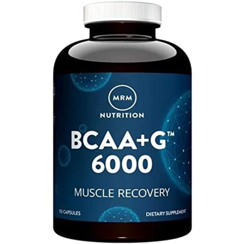 MRM Nutrition BCAA+ Muscle Recovery 6000 mg - para Mujeres y Hombres - 6g de Aminoácidos por Serving, Complejo de Suplemento de Recuperación con L-Glutamina, Vegan, Gluten-Free - 25 Servimientos