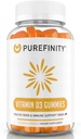 Vitamina D3 5000 iu Gummies – Su suplemento diario de vitamina D para la salud ósea, la salud inmunitaria y el apoyo muscular conjunto para adultos y niños – Gluten Free, Non-GMO – 60 Gummies vegetarianos