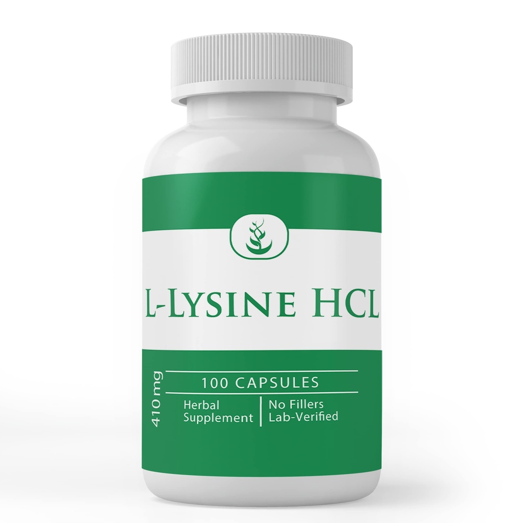 PURE ORIGINAL INGREDIENTES L-Lysine HCL (100 cápsulas) Siempre puro, sin aditivos ni artillería, Lab Verified