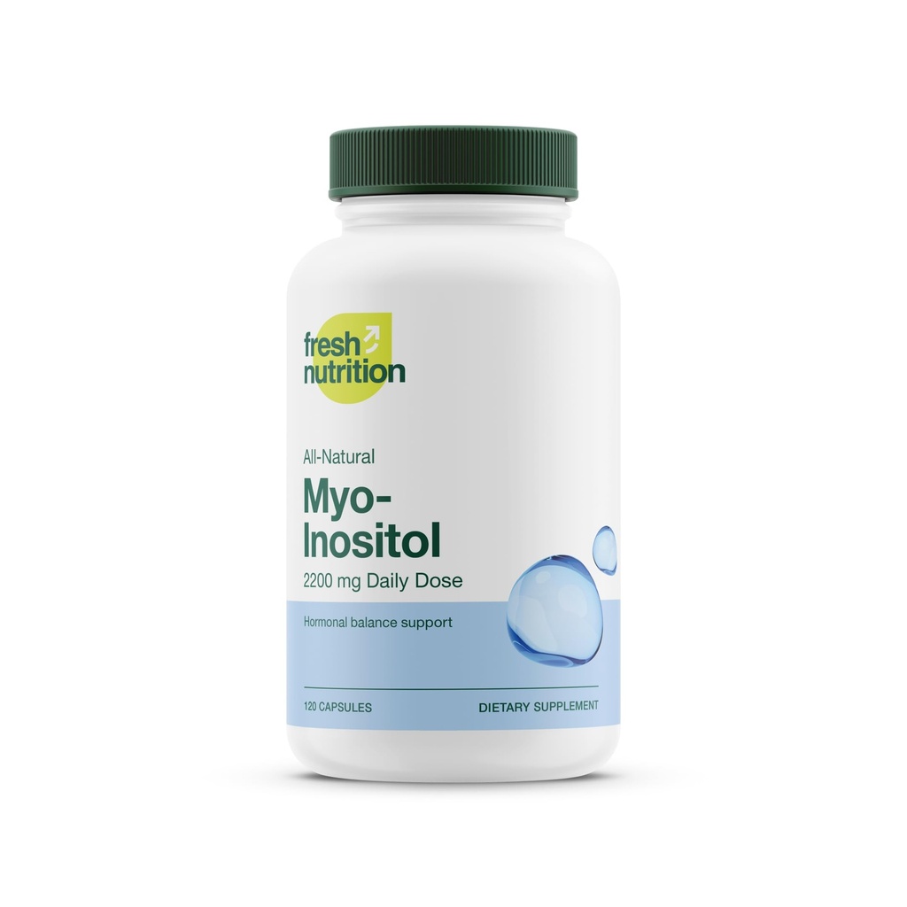 Myo-Inositol - 2200mg más fuerte NMR Verified - 120 capas de polvo de alta potencia - Mejor valor Myo Inositol - Hecho en los EE.UU.