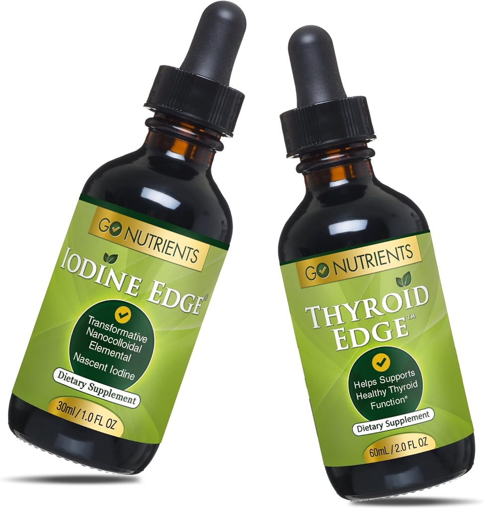 Go Nutrients Nascent Iodine & Thyroid Support Suplementos dietéticos High Potency Liquid Drops Non-GMO Gluten Iodine Edge gratis para aumentar el metabolismo mejorar la piel " Stop Hair Loss " Aumentar los niveles de yodo