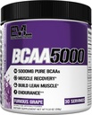EVL BCAAs Aminoácidos Polvo - BCAA Powder Post Workout Recuperación Bebida y Estim Gratis Pre Workout Energy Drink Powder - 5g Branched Chain Amino Acids Suplemento para Hombre - Furious Grape