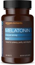 Amazon Elementos Melatonin 3mg, Ayuda con insomnio ocasional, Vegan, Desflavorado, 260 Tablets, suministro de 8 meses (Paquete puede variar)