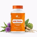 Milk Thistle Liver Support Supplement 20:1 Extract with Dandelion Root & Artichoke Leaf, Liver Detox Support, Antioxidant " Digestive Support, Non-GMO, Gluten-Free, 3rd Party Tested, 60 cápsulas