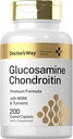Camino del Doctor Glucosamina Condroitina MSM Turmeric  200 Caplets ← Advanced Support Complex ← Non-GMO, Gluten Free Supplement