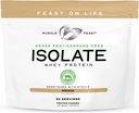 Muscle Feast Grass-Fed Whey Protein Isolate, All Natural Hormone Free Pasture Raised, Whey Isolate Protein Powder for Hombre and Women, Clean, Gluten-Free, Delicious Isolate Protein - Mocha, 2lb