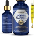 Magnesio líquido Glycinate, 1000mg Liposomal gotas de magnesio para calma & sueño, suplemento de magnesio para hueso, corazón, energía, apoyo muscular, libre de azúcar