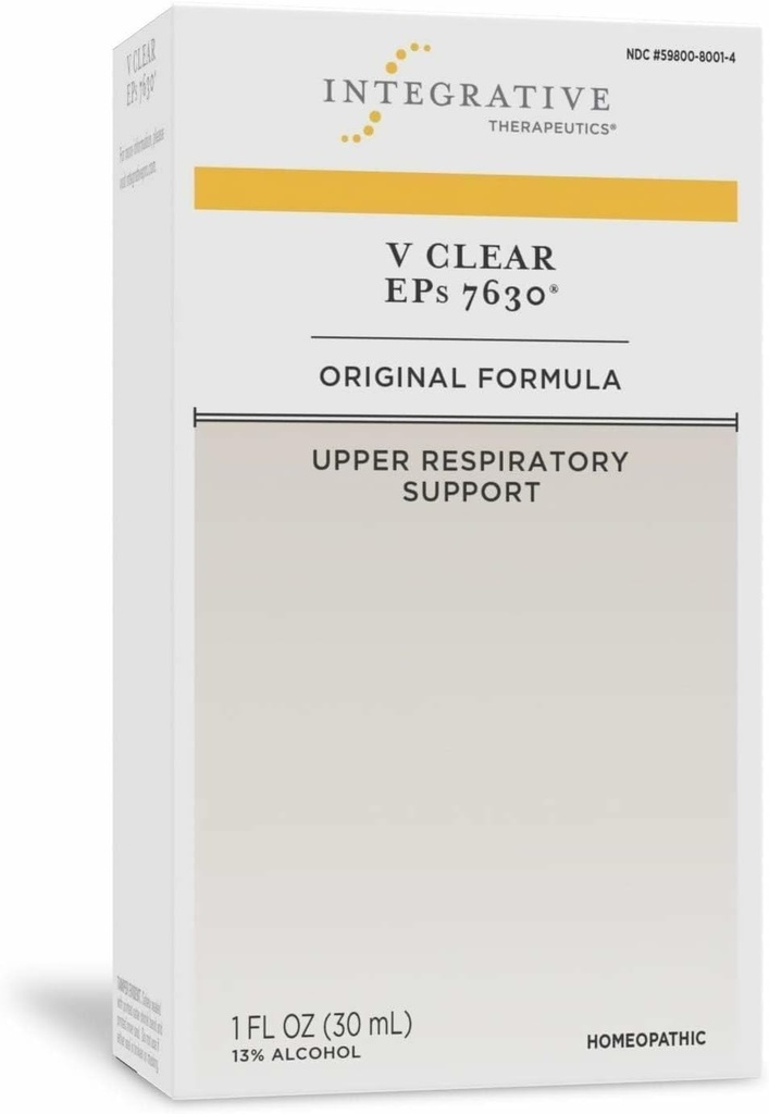 Terapéutica integrada V EPs transparentes 7630 gotas - Alivio de la incomodidad de Throat, Nasal & Irritaciones bronquiales - Soporte respiratorio superior durante el frío común para niños 12+ y adultos - 1 fl oz