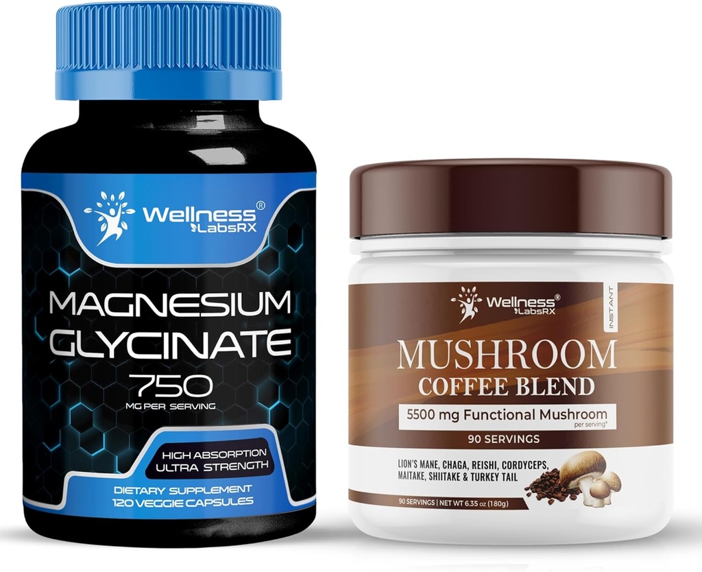 WELLNESS LABSRX Magnesium Glycinate Capsules 750mg - Café de salón