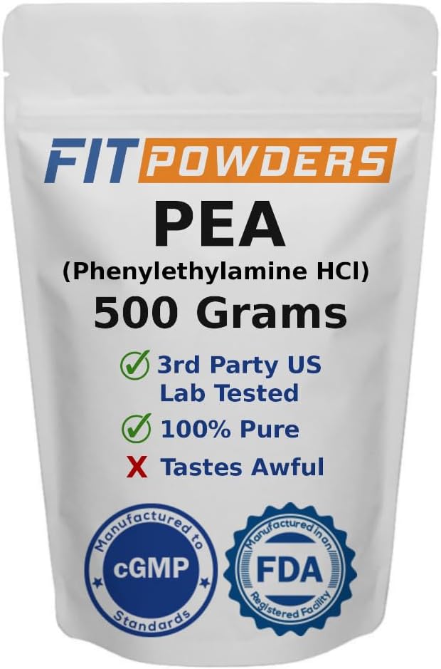 Beta Phenylethylamine HCl Pea Powder (Phenethylamine), Phenylethylamine Powder para Serotonin, Dopamine y Energy Boost