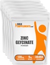 BulkSupplements.com Zinc Glycinate Powder - Suplemento Zinc, Suplemento Mineral para Immune Support - Gluten Free, 130mg por Serving, 5kg (11 lbs) (Pack of 5)