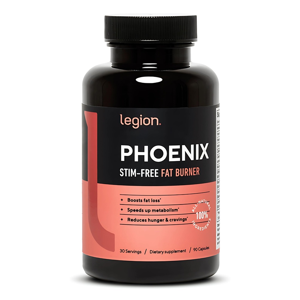 LEGION Phoenix Thermogenic Fat Burners " Weight Loss Pills - 30 Servings, 90 Capsules (Caffeine Free)