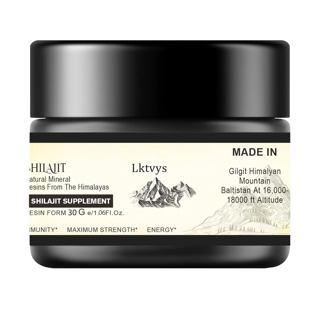 Shilajit Himalayan Organic, Shilajit Supplement, Shilajit Resin Enriquecido con más de 85 micronutrientes esenciales, Boost Energy and Immune Vitality, Pure Shilajit for Men and Women
