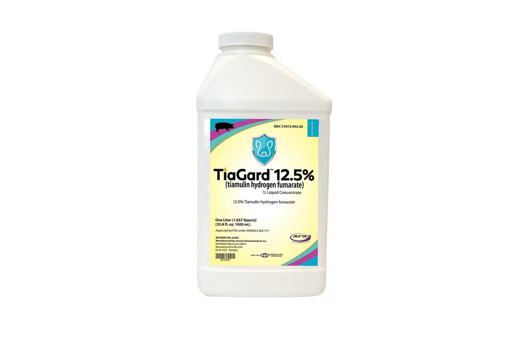 Aurora TiaGard 12.5% Concentrado líquido, Genérico para Denagard, 1L, One Liter