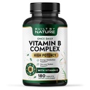 Complejo Nature Vitamin B – Super B Complejo Vitaminas para Hombres – Energía, Estrés &amp; Apoyo Inmunitario – Complejo de vitaminas de alta potencia B con B12 – 180 Tabletas