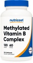 Nutricost Complejo de vitamina B de vitamina B 120 cápsulas - (60 piezas) Gluten-Free