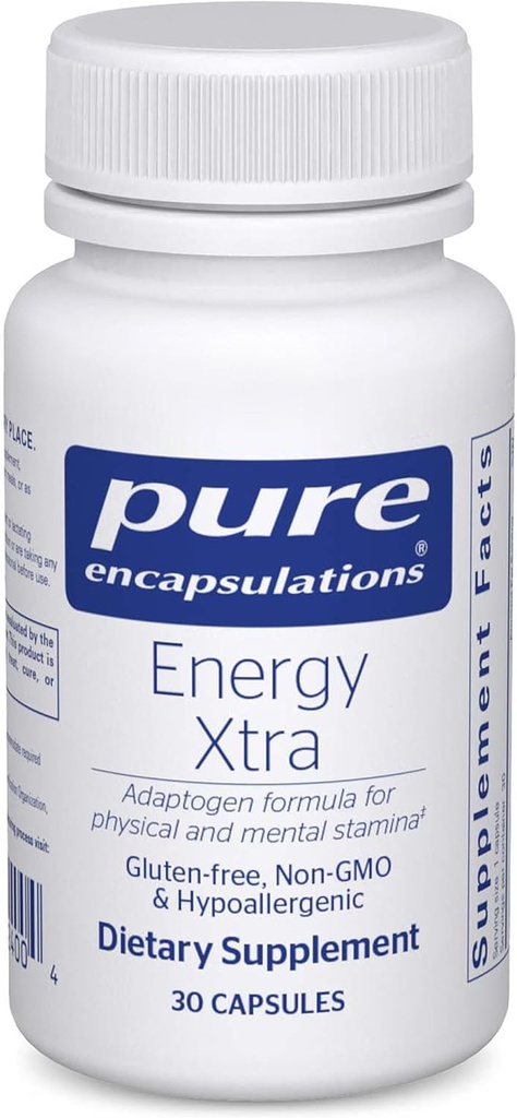 Encapsulaciones puras Energy Xtra Ø Adaptogen Fórmula para la resistencia* Ø 60 cápsulas