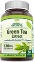 Herbal Secrets Green Tea Extract 630 Mg Por Serving Silencio Veggie Capsule Suplemento Silencio No-GMO Silencio Gluten Free Silencio Made in USA (1 Pack, 120 Cuenta)
