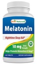 Mejores Naturales Melatonina 10mg (No-GMO) Tabletas - Ayuda a promover la relajación &amp; sueño - 120 Conde