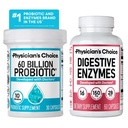 CHOICE Advanced Gut Health Bundle: 60 Billion Probiotics 30ct + Digestive Enzymes 60ct for Digestive, Gut, and Immune Health Supports Occasional Constipation, Diarrhea, Gas, and Bloating