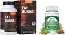 Fat Burner for Men Women & Sea Moss Capsules - Appetite Suppressant for Weight Loss Supplement, Black Seed Oil, Ashwagandha, Burdock Root, Ginger for Immune Support, Improve Energy