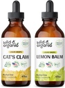 Wild & Organic Cuerda de gato Tintura 4 fl oz & Lemon Balm Tincture 4 fl oz