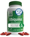 Ubiquinol 100mg 120 Softgels como Kaneka QH Reducido CoQ-10 Silencio Estabilizado - 3er Partido Tested ← Bioavailability mejorado ← Cardiovascular &amp; Mitochondria Función Soporte ← No GMO por Health Thru Nutrition