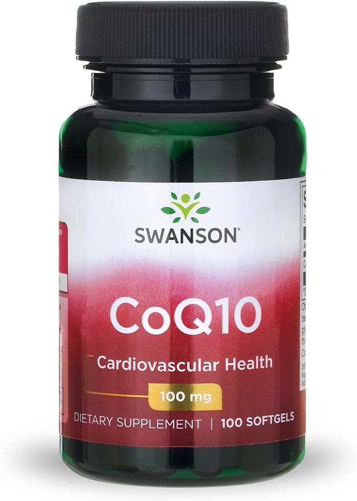 Swanson CoQ10 - Energy Antioxidant Support - Coenzyme Q10 Suplemento - (100 Softgels, 100 mg cada uno)