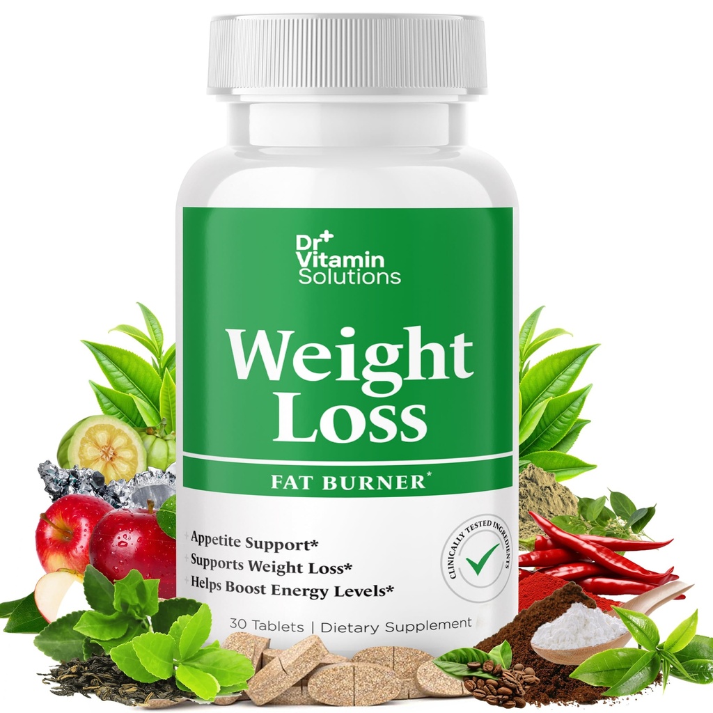 Quemador de grasa para hombres y mujeres, pérdida de peso " píldoras dietéticas supresoras, boóster metabolismo termogénico con té verde, Garcinia Cambogia, cromo - natural, no GMO - 30 días de suministro, Dr vitamina
