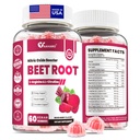 Beet Root Gummies - Nitric Oxide Booster Suplementos para Hombres Mujer con Beetroot, L-Citrulline & L-Arginine - Heart, Muscle & Circulation Support - Sugar Free, Vegan, Mixed Berry Flavor, 60 Gummies