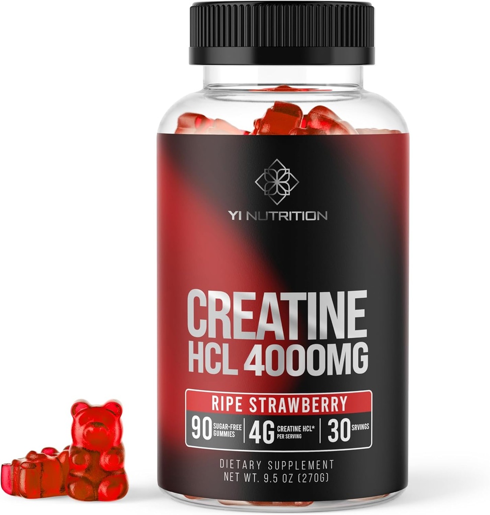 Cretina HCL Gummy - Primer 4000MG Creatina HCL Gummies 90 Cuenta (90 Cuenta)