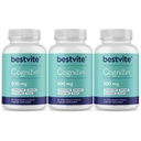 BESTVITE Cognizin Citicoline 500mg (180 cápsulas vegetarianas) (60x3) - Nootropic de línea primaria clínicamente estudiada - No Stearates - Vegan - Gluten Gratis - Suplementos cerebrales para memoria y enfoque