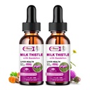 Liver Health Support Liquid 2 Pack,600mg Milk Thistle 80% Silymarin Extract &amp; 250mg Dandelion Root Extract, Liver Cleanse Detox &amp; Repair Fatty Liver Formula, Vegan, Non-GMO y All-Natural