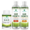 Mejor Tierra Naturales Crecimiento del Pelo Juego con Crecimiento del Pelo Vitaminas, Champú y Acondicionador