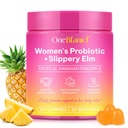 Feminine Probiotics Gummies,Vaginal Women Probiotic,Feminine Balance pH Gummies for Healthy Odor,Mejor Immune,Support Vaginal Health,with Slippery Elm(60 Gummies)