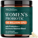 Probióticos para Mujeres ← 50 Billones CFU para Vaginal, pH Balance &amp; Digestive Health Support ← Probióticos femeninos con Prebióticos &amp; Hormon Balance Blend  durable Shelf Stable TEN Vegan, Gluten-Free TEN 30 Ct