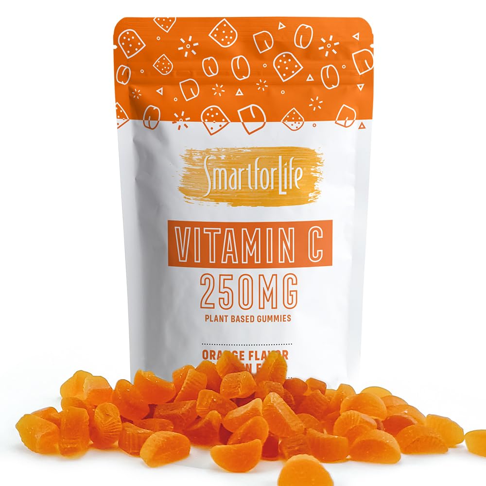 Smart for Life Vitamin C Gummies - Plant-Based Vegan Vitamin C Gummies Natural Orange Flavor - Immune Support Gummies for Adults and Kids - Non-GMO - Dietary Supplement - 60 Count