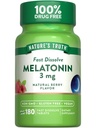 La verdad de la naturaleza Melatonin 3mg Fast Dissolve Tablets ← 180 Conde ← Natural Berry Flavor ← Vegan, No Gluten Suplemento Libre