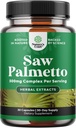 Extra Strength Saw Palmetto Extract - Advanced Herbal Complex for Hair Health and Urinary Support with Plant Sterols & Flavonoids - Suplemento de hierbas con 500 mg por servicio - 30 cápsulas