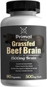 Primal Ser Grasfed Beef Brain, Apoya Memoria, Mood, Focus, Energía, Salud Cognitiva - 90 cápsulas, 1500 mg por Serving