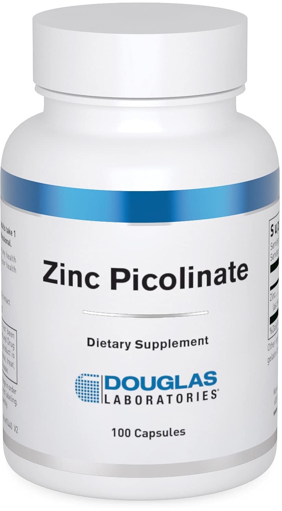 Douglas Laboratories Zinc Picolinate - 50 mg Zinc - Para el Sistema Inmunitario, Antioxidantes & piel - Trace Mineral Suplemento - 100 cápsulas