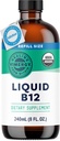 Relleno de B12 Vimergy Líquido – Apoyo cerebral de absorción rápida – Suplemento de apoyo energético – USDA Certified Organic, Vegan, Non-GMO – 240 Servimientos (240 mL)