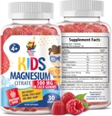 Gummies de Magnesio Libre de Azúcar para Niños & Adolescentes - 500mg Citrato de Magnesio Calma - Magnesio Chewable Gummy Suplemento para el sueño, Mood & Muscle Support - 30 días de suministro