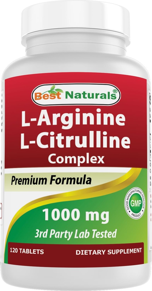 Mejores Naturales Complejo de Citrulina Arginina 1000 Mg 120 Tabletas