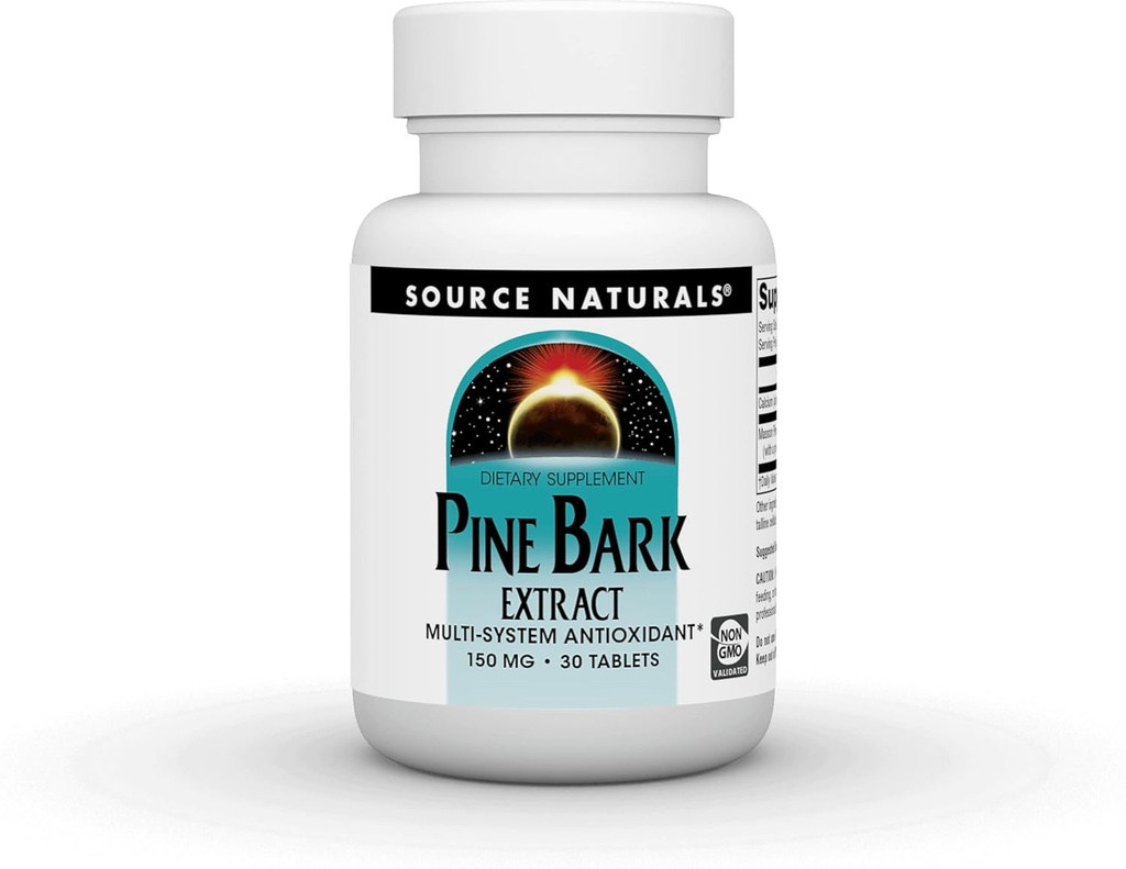 Fuente Natural Pine Bark Extract - Multi-System Antioxidante* - 150mg - 30 Tabletas