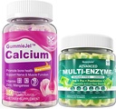 Azúcar Gummies de Calcio Libre 120 Condes " Enzimas Digestivos Gummies 60 Condes