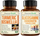 Suplemento de la Curcumina Turmérica con Boswellia Serrata Extracto " Glucosamina Condroitina MSM y Suplemento Turmérico