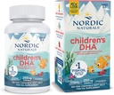 Naturales Nórdicos DHA, Fresa - 360 Mini geles blandos para niños - 250 mg Omega-3 con EPA & DHA - Función de desarrollo del cerebro - No GMO - 90 Servimientos